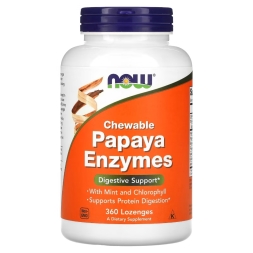 Специальные добавки NOW Papaya Enzymes Chewable 360 lozenges 