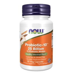 Специальные добавки NOW Probiotic-10 25 billion   (30 vcaps)